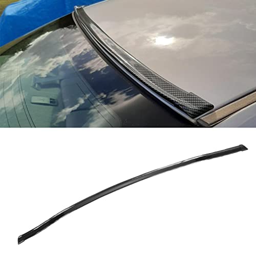 ECCPP Carbon Fiber Spoiler Wing Rubber Rear Roof Trunk Molding Lip Sport Wing Glossy Lip Trim 3D Universal fit for Ford for Lincoln for Chevy for Chrysler for Mazda for Toyota for Mercury Series - Image 1