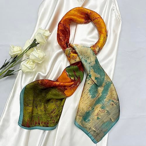 Julunar Silk Like Head Scarf for Women - Satin Large Hair Scarves - 35" Square Silk Hair Wrap for Sleeping with Gift Packed - Image 4