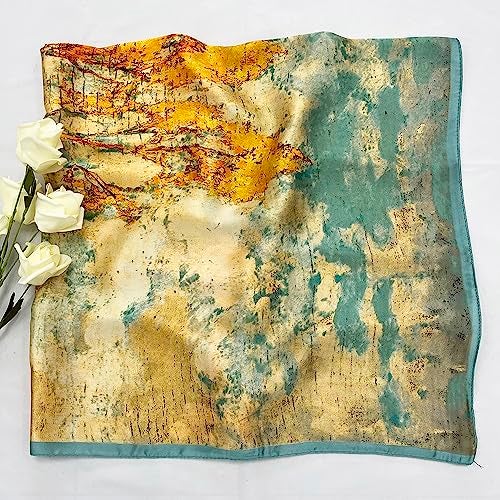 Julunar Silk Like Head Scarf for Women - Satin Large Hair Scarves - 35" Square Silk Hair Wrap for Sleeping with Gift Packed - Image 2
