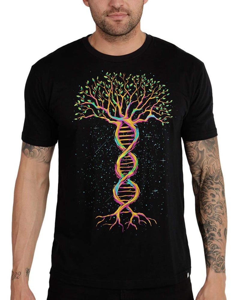 INTO THE AM Tree of Life Men's Tee - Nature Themed Graphic T-Shirts (Black, XX-Large) - Image 1