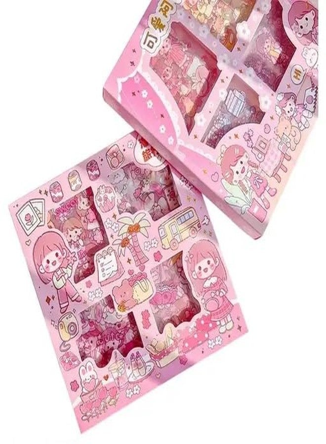 KmCho Long Box Stickers-200 Sheets Kawaii Aesthetic Stickers for Scrapbooking, Journaling, DIY Crafts & Gifts-Cute Girls Travel-Themed Paper Stickers for Kids,Teens & Stationery Lovers DN-2 - Image 1