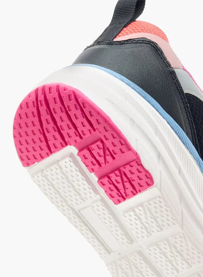 Dash Women Colourblock Sports Shoes with Lace-Up Closure
