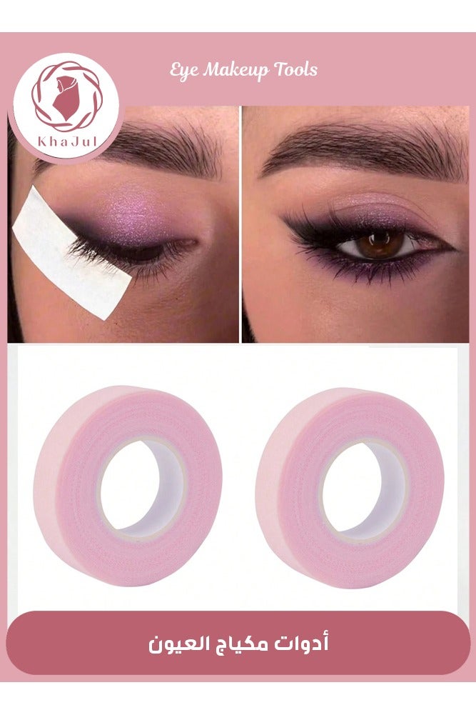 KHAJUL 2 Rolls Eyelash Extensions Tape, Eye Tape for Lash Extension Breathable Micropore Fabric Tape for Eyelash Extension Supplies (9m/10 Yards) - Image 1