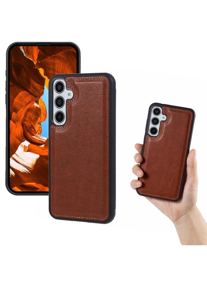 S-TOP Case For Samsung Galaxy S25+ 5G Cowhide Texture Back Cover Phone Case
