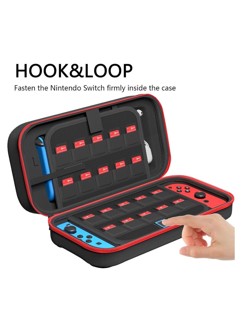 Generic - Durable Hard Carrying Case for Switch and Switch OLED, Protective Storage Case with Space for 20 Games, Console, and Accessories - Perfect for On-the-Go Gaming! - Image 1