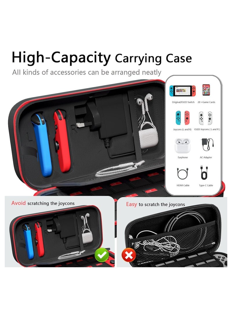 Generic - Durable Hard Carrying Case for Switch and Switch OLED, Protective Storage Case with Space for 20 Games, Console, and Accessories - Perfect for On-the-Go Gaming! - Image 1