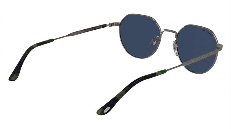 Lacoste L270S 045 56 Geometric Sunglasses For Men, Gunmetal Frame With Blue Lenses - Image 5
