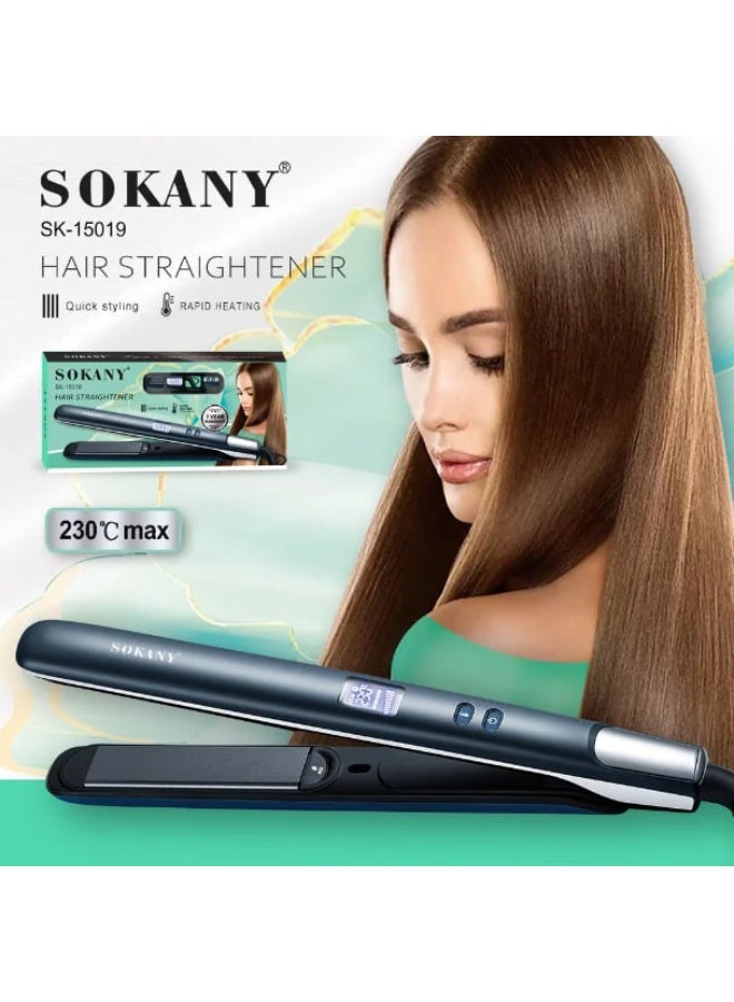Sokany SK-15019 Digital Hair Styling Device – 50W – Adjustable 130–230°C – Ceramic Plates - Image 2