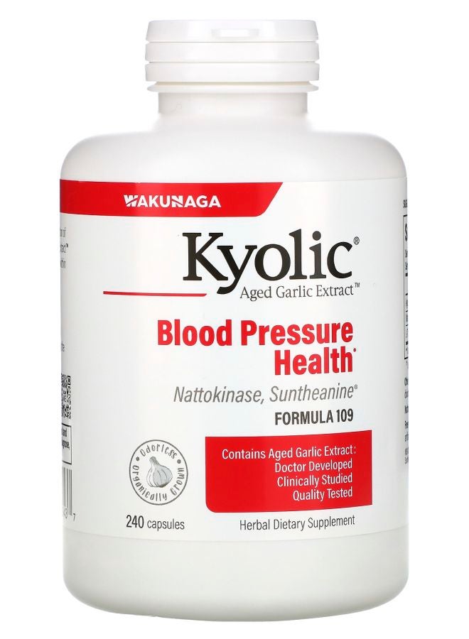 kyolic Aged Garlic Extract Blood Pressure Health Formula 109 240 Capsules