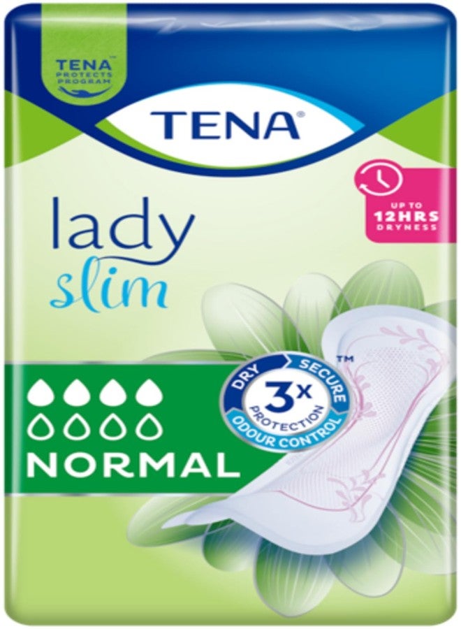 TENA Lady Slim Style | Incontinence Lady Normal Liners | Upto 12 Hrs Dryness | Bladder Control Pads | Triple Protection from leaks, odour and moisture | Breathable Textile | Length 27.5 cm | 12 Units - Image 1