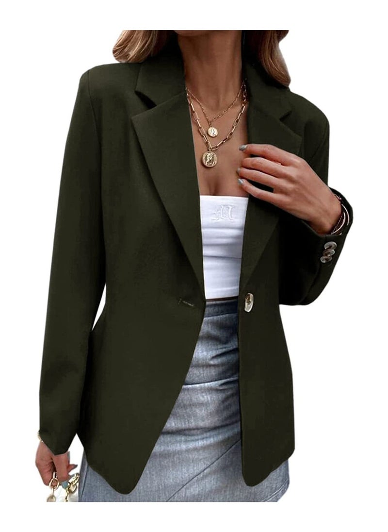 Shougu New Women's Casual Long Sleeved One Button Suit Jacket  - Image 3
