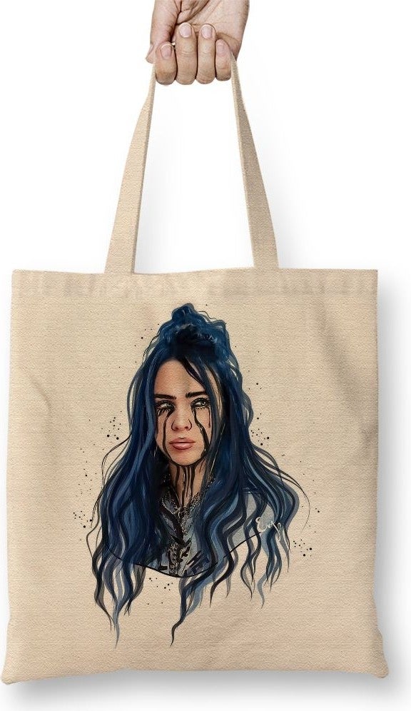 Baskı Dükkanı The Print Shop Billie Eilish Tote Bag Long Handle