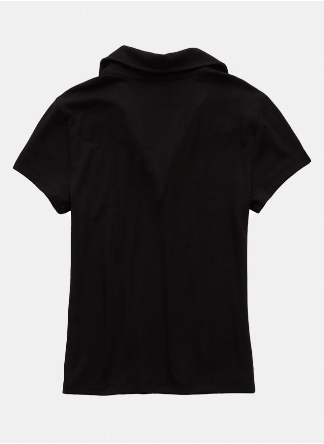 American Eagle AE Polo Hey Baby Tee  - Image 5