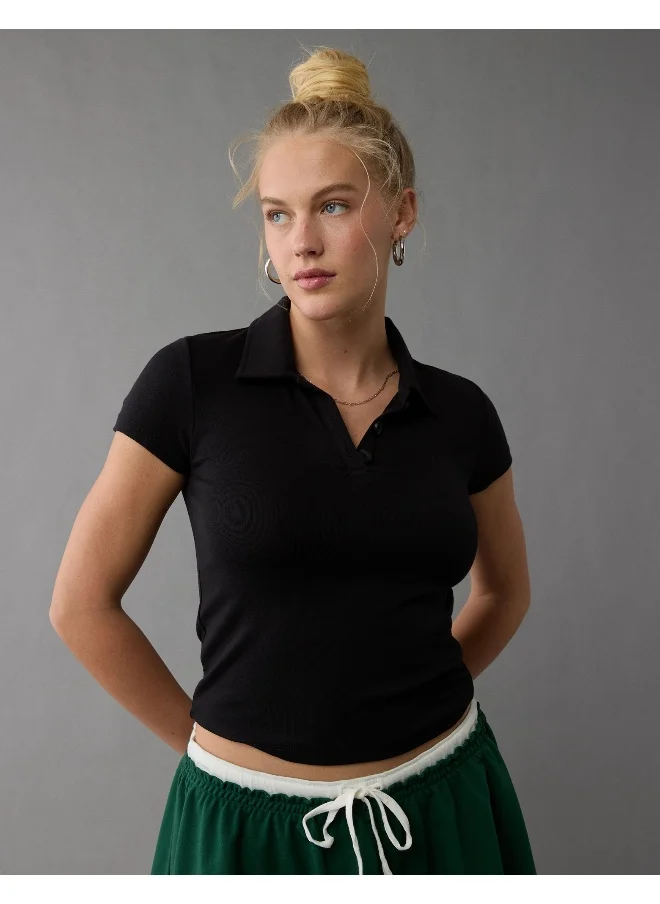 American Eagle AE Polo Hey Baby Tee
