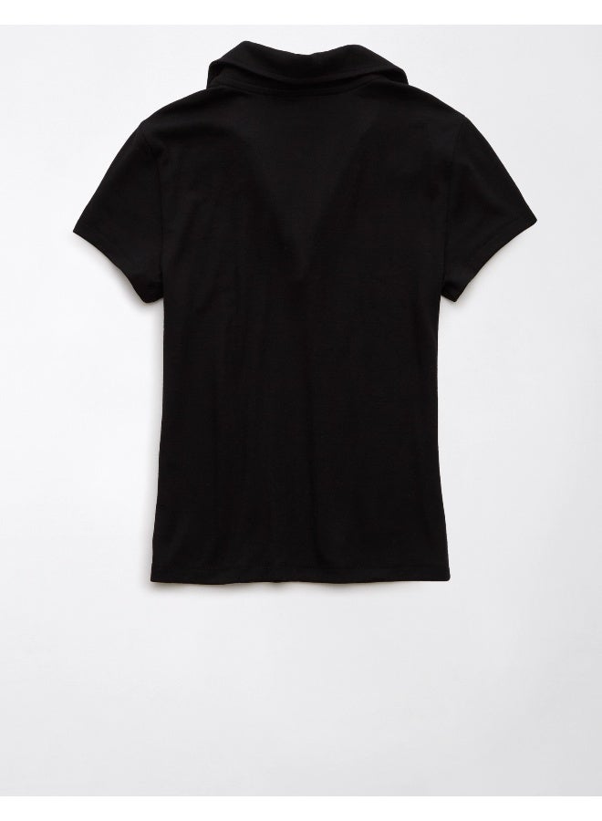 American Eagle AE Polo Hey Baby Tee  - Image 3