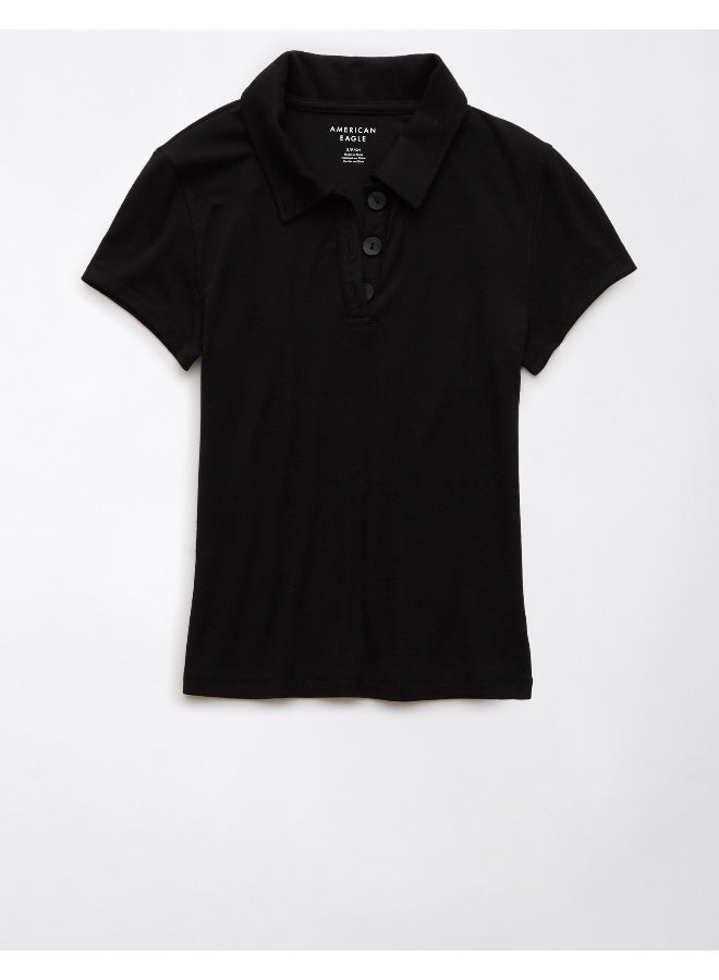 American Eagle AE Polo Hey Baby Tee  - Image 4