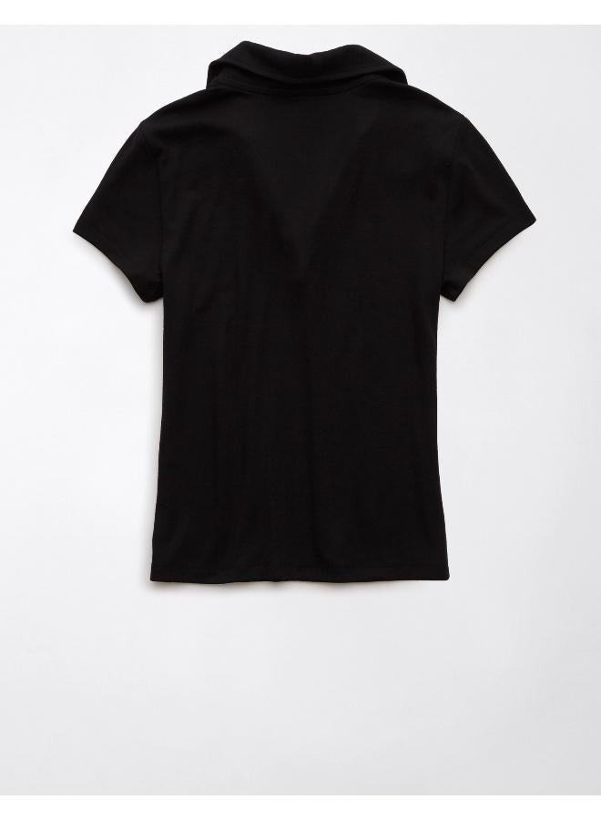 American Eagle AE Polo Hey Baby Tee - Image 2