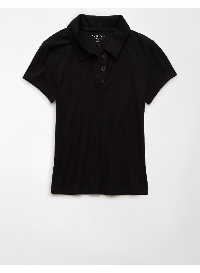 American Eagle AE Polo Hey Baby Tee - Image 3