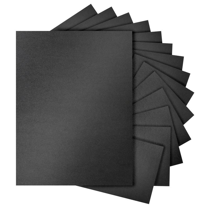 Silunkia 28 Sheets Shimmer Black Cardstock 8.5 x 11 Heavyweight Paper, 250gsm/92lb Black Construction Paper Card Stock for Making Card, Greeting Cards, Office, Scrapbooking, Wedding Invitations - Image 1