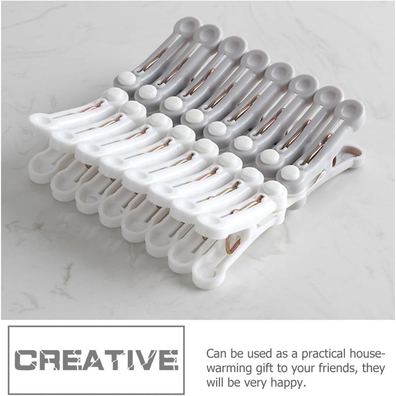 32pcs Windproof Clothes Drying Clips Socks Drying Clip Plastic Clothespins Multipurpose Household Quilt Clamps for Laundry and Travel - Image 4
