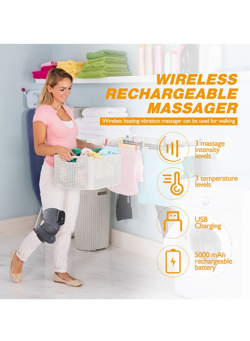 ONETO Electric Heating Therapy Knee Massager Shoulder Physiotherapy Leg Arthritis Elbow Joint Pain Relief Warm Knee Pad Brace Massage - Image 5