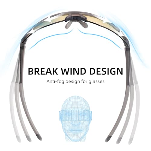 ROCKBROS Photochromic Cycling Glasses for Men Running Glasses for Women Mountain Bike Sunglasses - Image 3