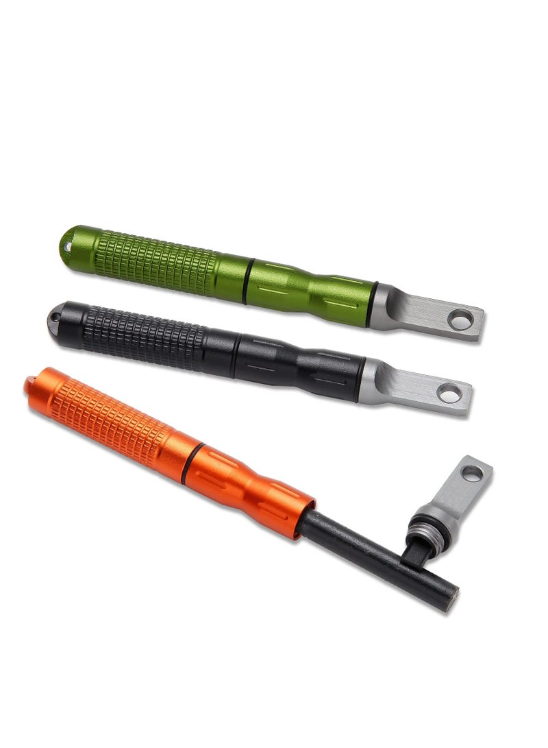 Beauenty 3 Pcs Compact Fire Starter Sticks with Scraper Striker Fire Steel Strikes Survival Flint Fire Steel Spark Magnesium Rod for EDC, Emergency Survival Kits, Camping, Hiking, Bush-Craft - Image 1