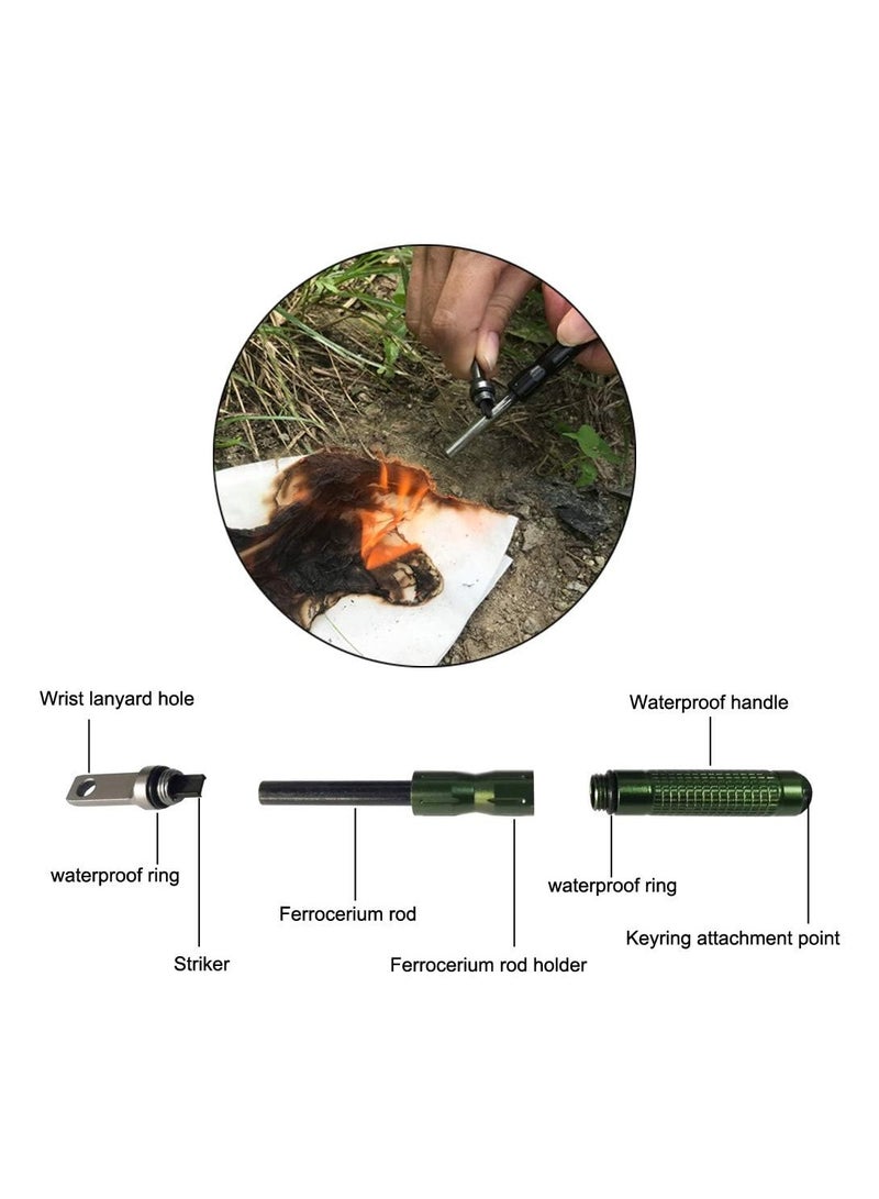 Beauenty 3 Pcs Compact Fire Starter Sticks with Scraper Striker Fire Steel Strikes Survival Flint Fire Steel Spark Magnesium Rod for EDC, Emergency Survival Kits, Camping, Hiking, Bush-Craft - Image 3