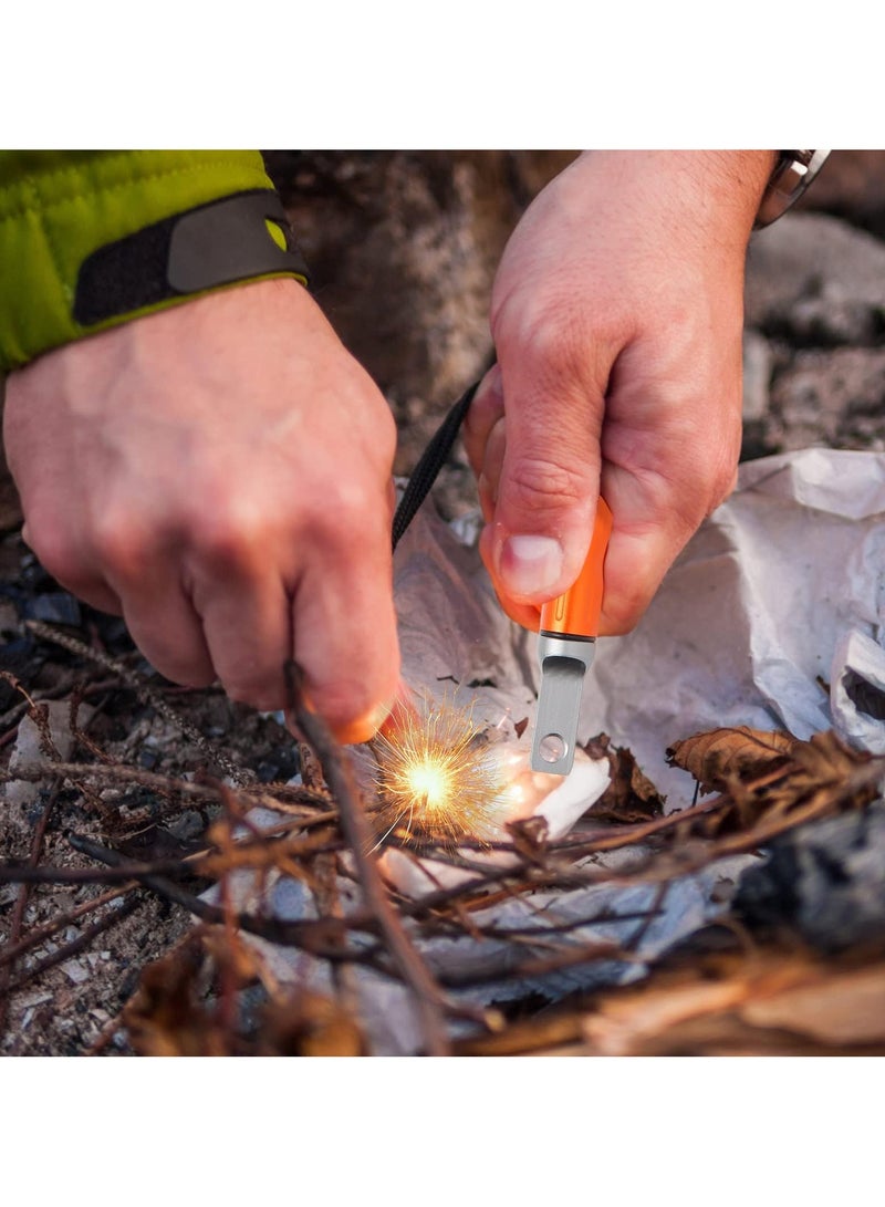 Beauenty 3 Pcs Compact Fire Starter Sticks with Scraper Striker Fire Steel Strikes Survival Flint Fire Steel Spark Magnesium Rod for EDC, Emergency Survival Kits, Camping, Hiking, Bush-Craft - Image 2