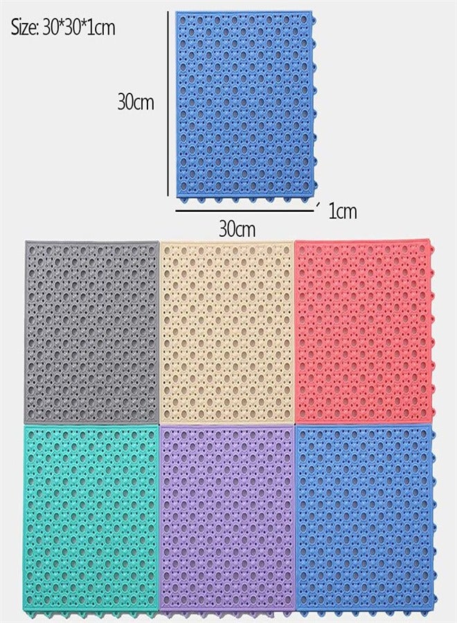 3PCS Bath Mat, Non Slip Shower Mat, Bathroom Mats Bathroom Rugs, Interlocking Soft PVC Floor Mats, - Image 2