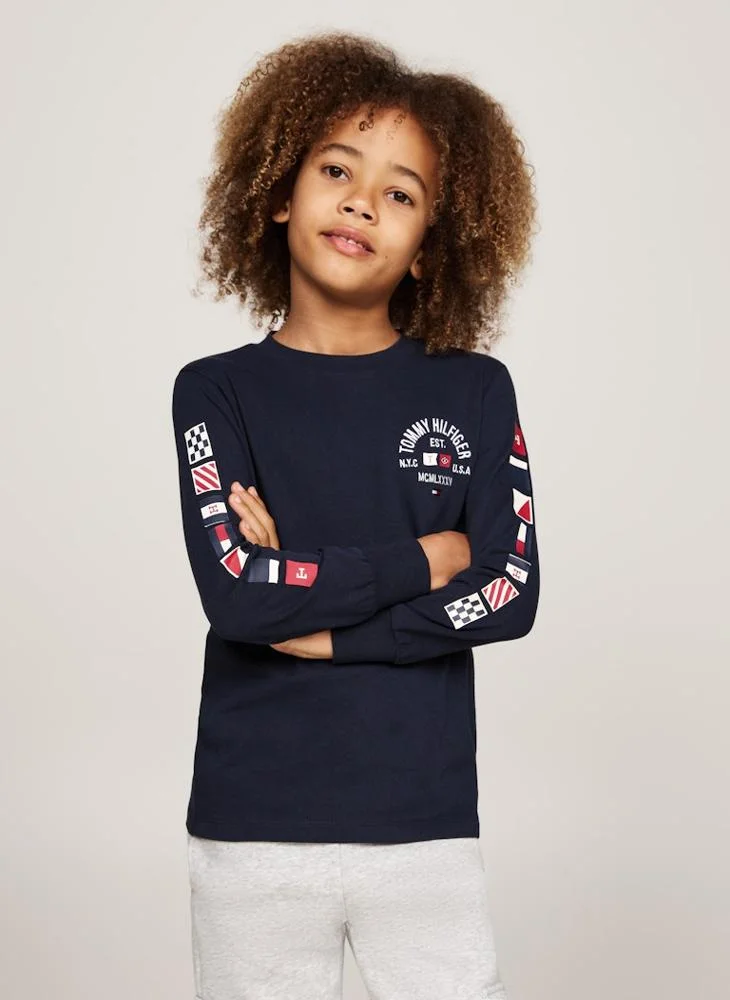 تومي هيلفيغر Kids Embroidered T-Shirt