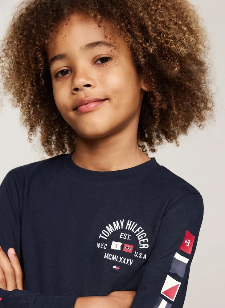 تومي هيلفيغر Kids Embroidered T-Shirt