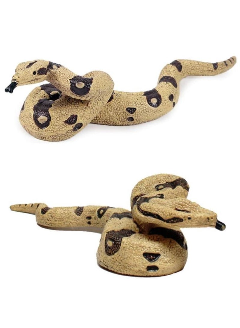 Y&D Realistic Wild Life, 4Pcs Action Model Lifelike Snake Toy Figurines Prank Props Stress Relif Toys Educational Birthday Gift for Kids  - Image 3