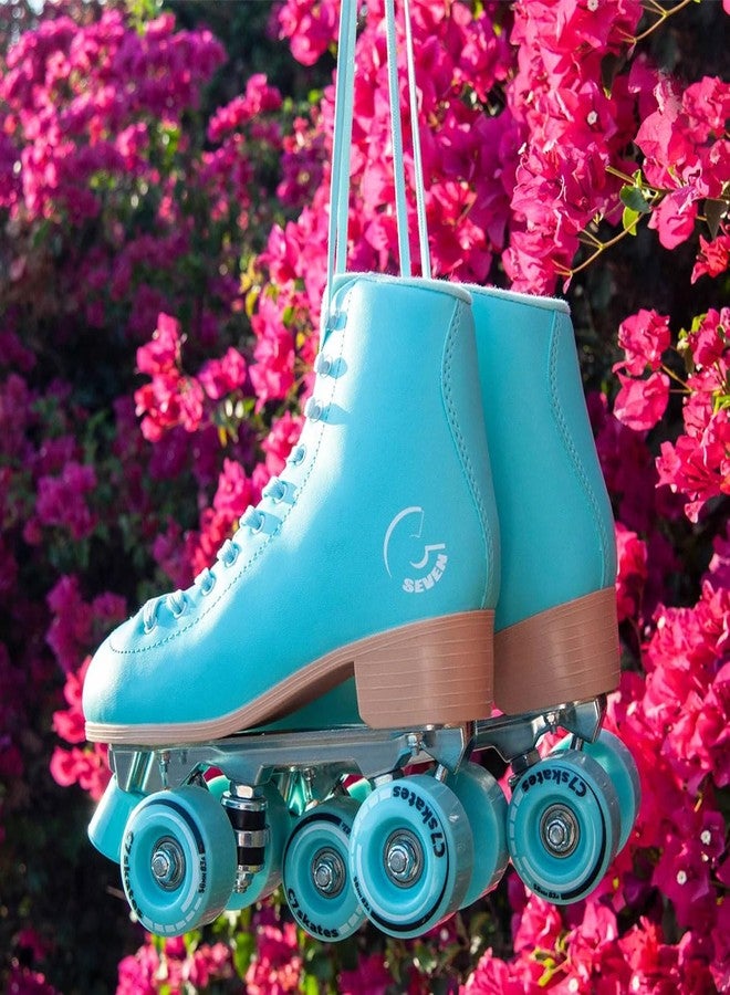 C SEVEN أحذية تزلج لطيفة من سي سيفن C7skates للبنات والبالغات (أزرق مخضر، مقاس 5 نسائي / مقاس 4 شبابي) - Image 4
