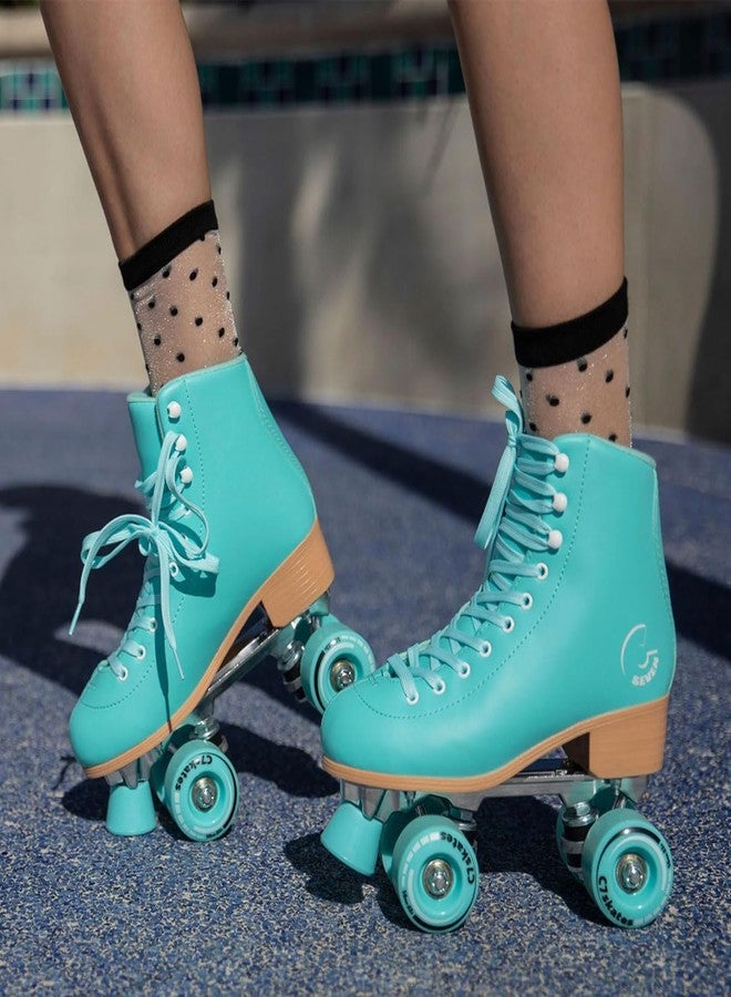 C SEVEN أحذية تزلج لطيفة من سي سيفن C7skates للبنات والبالغات (أزرق مخضر، مقاس 5 نسائي / مقاس 4 شبابي) - Image 5