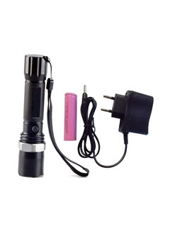 GETZET GETZET Electric Torch Ultra Bright Zoomable 3 Mode Rechargeable Industrial Security Purpose Metal Torch Light high Power Long Distance for Camping Hiking Outdoor Use  - Image 3