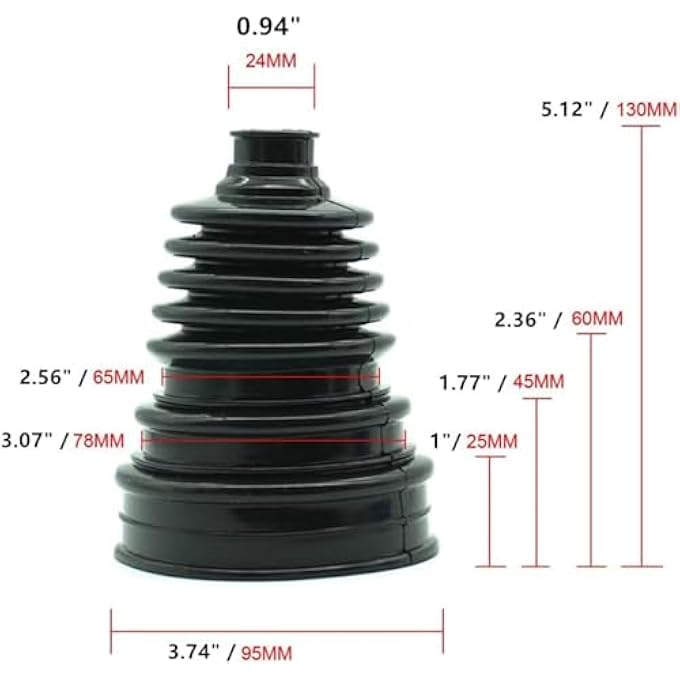 ريحني الورشة البيضاء 2PCS يونيفرسال سيليكون CV Vlocity CV Switch 5 بوصة 125130 مم ارتفاع 2 حذاء مع 8 قطع من الفولاذ المقاوم للصدأ اللون الأحمر - Image 3