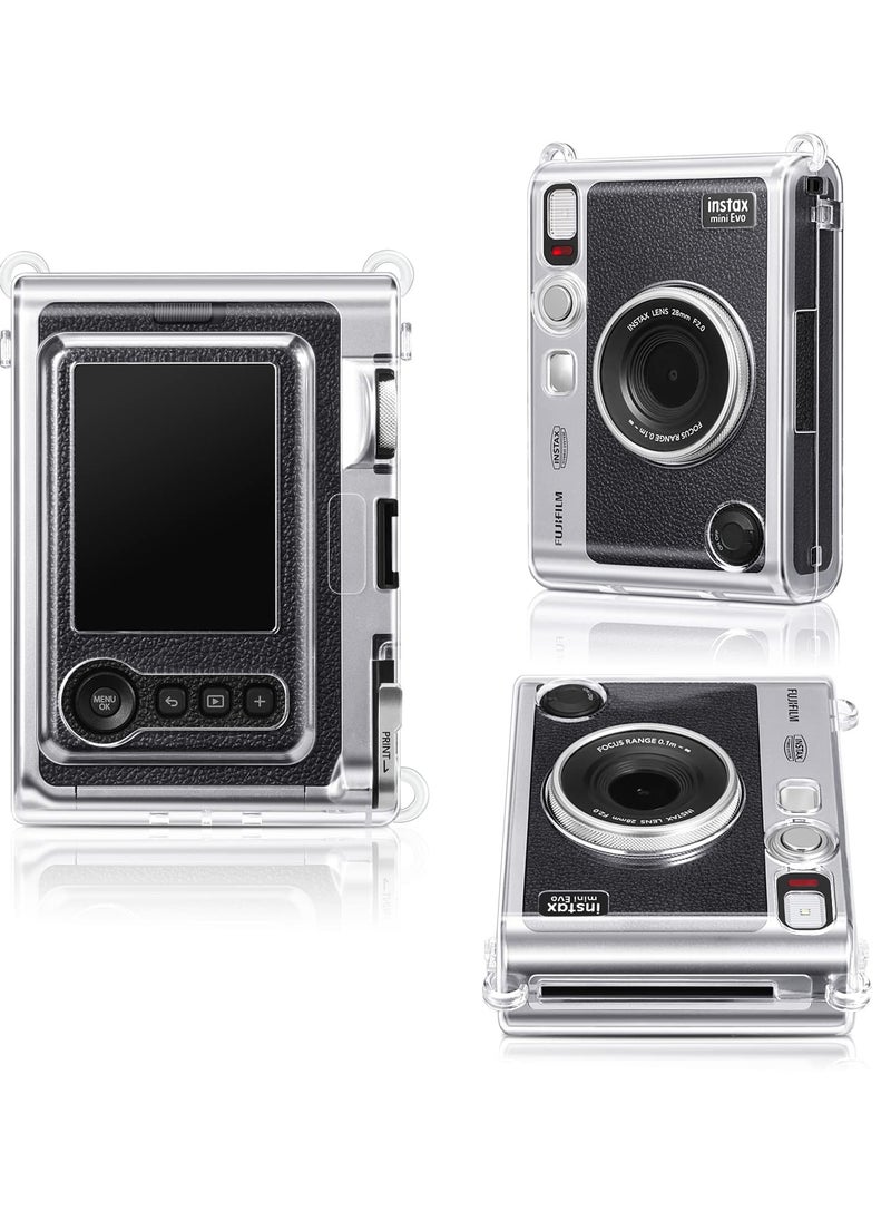 Beauenty Protective Case for Fujifilm Instax Mini EVO Camera Crystal Hard PVC Cover with Removable Shoulder Strap  - Image 4