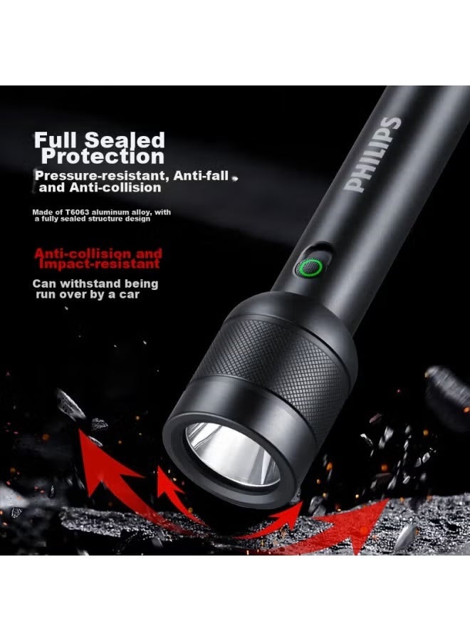 Philips LED Philips High-Intensity Flashlight 1000 Lumens Long-Range, 300 Meters, 4400mAh Long Battery Life, IP55 Waterproof, Type-C Rechargeable Outdoor Emergency Flashlight, SFL8286 - Image 5