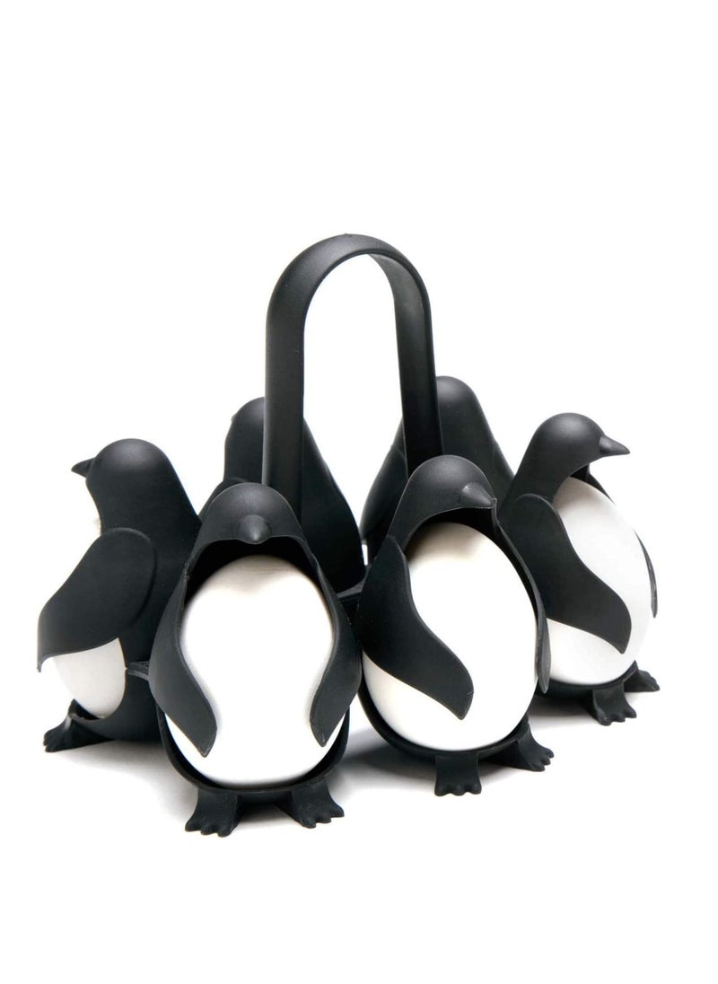 SYOSI - Kitchen Multifunctional Egg-Boiler Store and Serve Egg Holder, Penguin-Shaped Boiled Egg Cooker for Making Soft or Hard Boiled Eggs Holds 6 Eggs for Easy Cooking and Fridge Storage - Image 1
