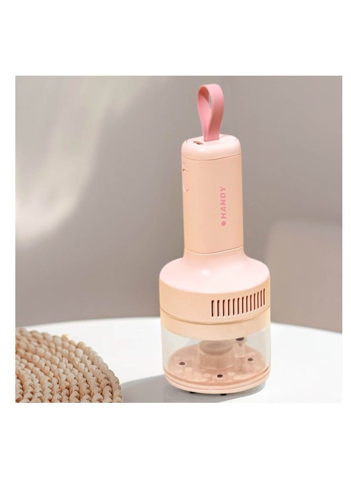 هاندي مكنسة كهربائية صغيرة للمنزل والسيارة لاسلكية محمولة باليد باللون الوردي - Image 2