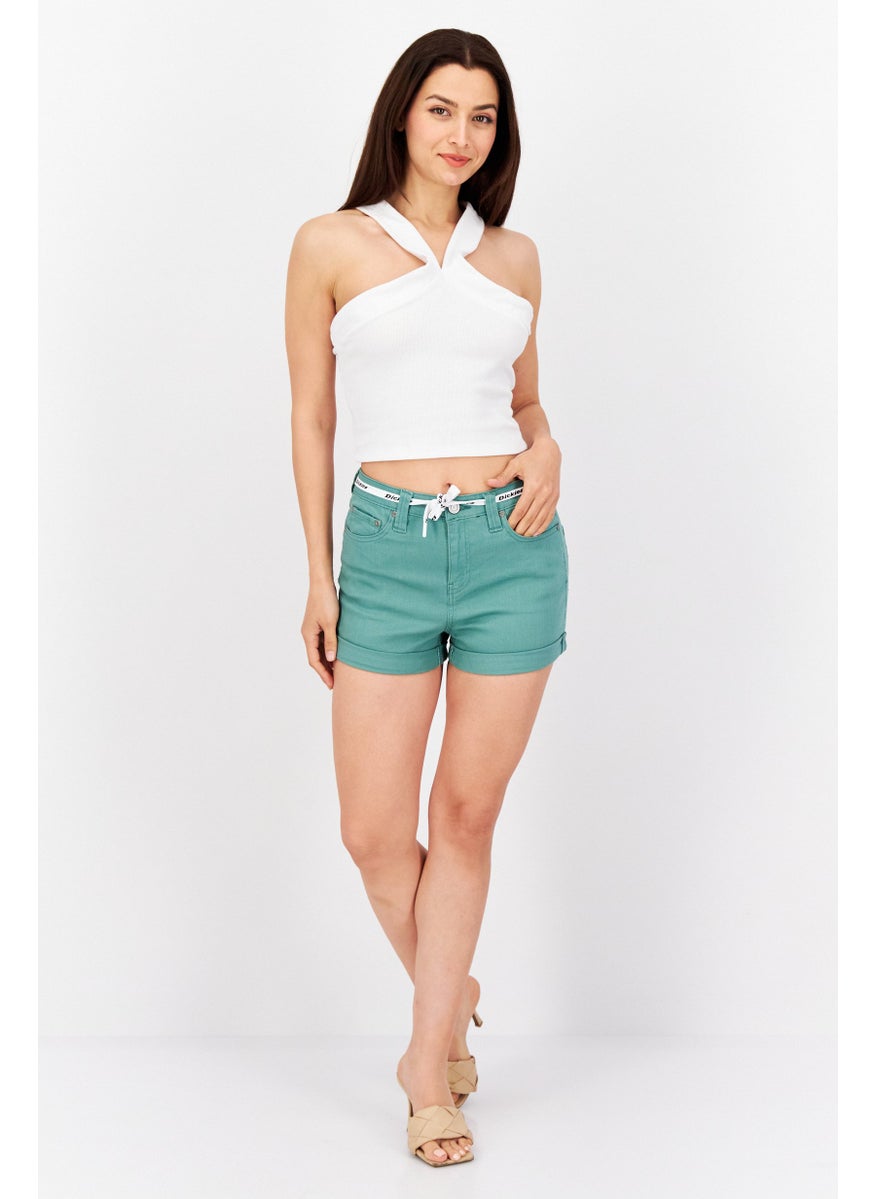 Women Belted Denim Short, Green - pzsku/ZCB6017A69F876E91224AZ/45/_/1737641974/210c76a0-5e2c-474a-9871-b0b99555809b