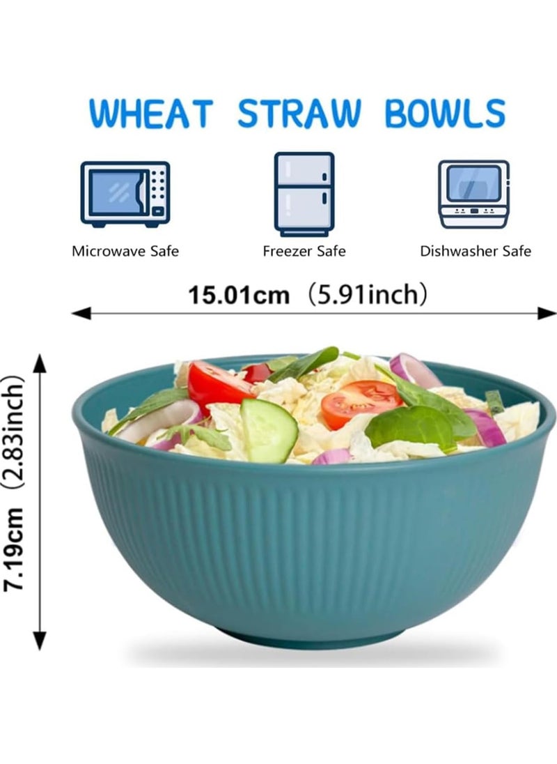 Cuken Unbreakable Plastic Dinnerware Set with Plates and Bowls Set for 6 People, Reusable Pp Plastic Party Dinner Set, Rv Camping Picnic Dishes Set  - Image 2