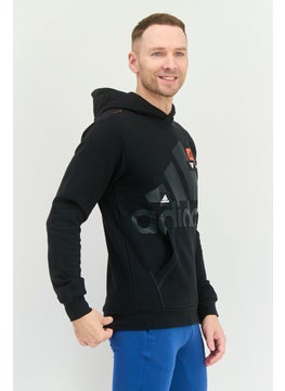 Adidas Men Sportswear Fit Long Sleeves Running Sweatshirt, Black  - Image 2