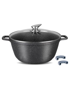 Homeway Premium 32cm Die Cast Aluminum Marble Casserole – Perfect for Large Meals,Long-Lasting & Scratch Resistant  - Image 1