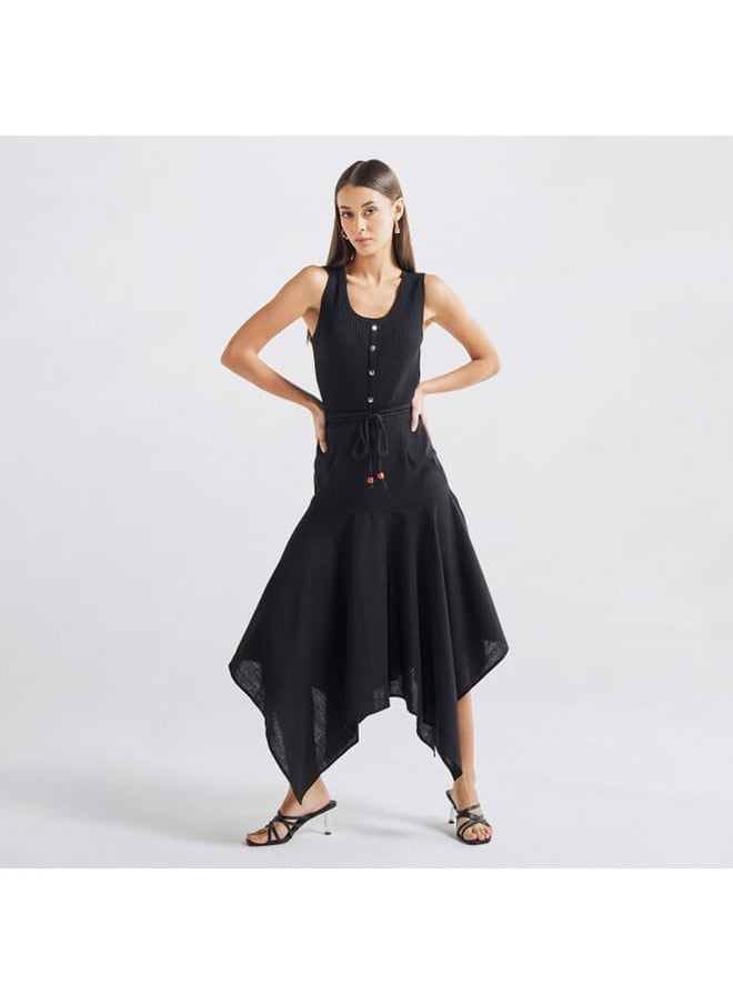 FAV Ribbed Sleeveless Top with Button Detail  - Image 2