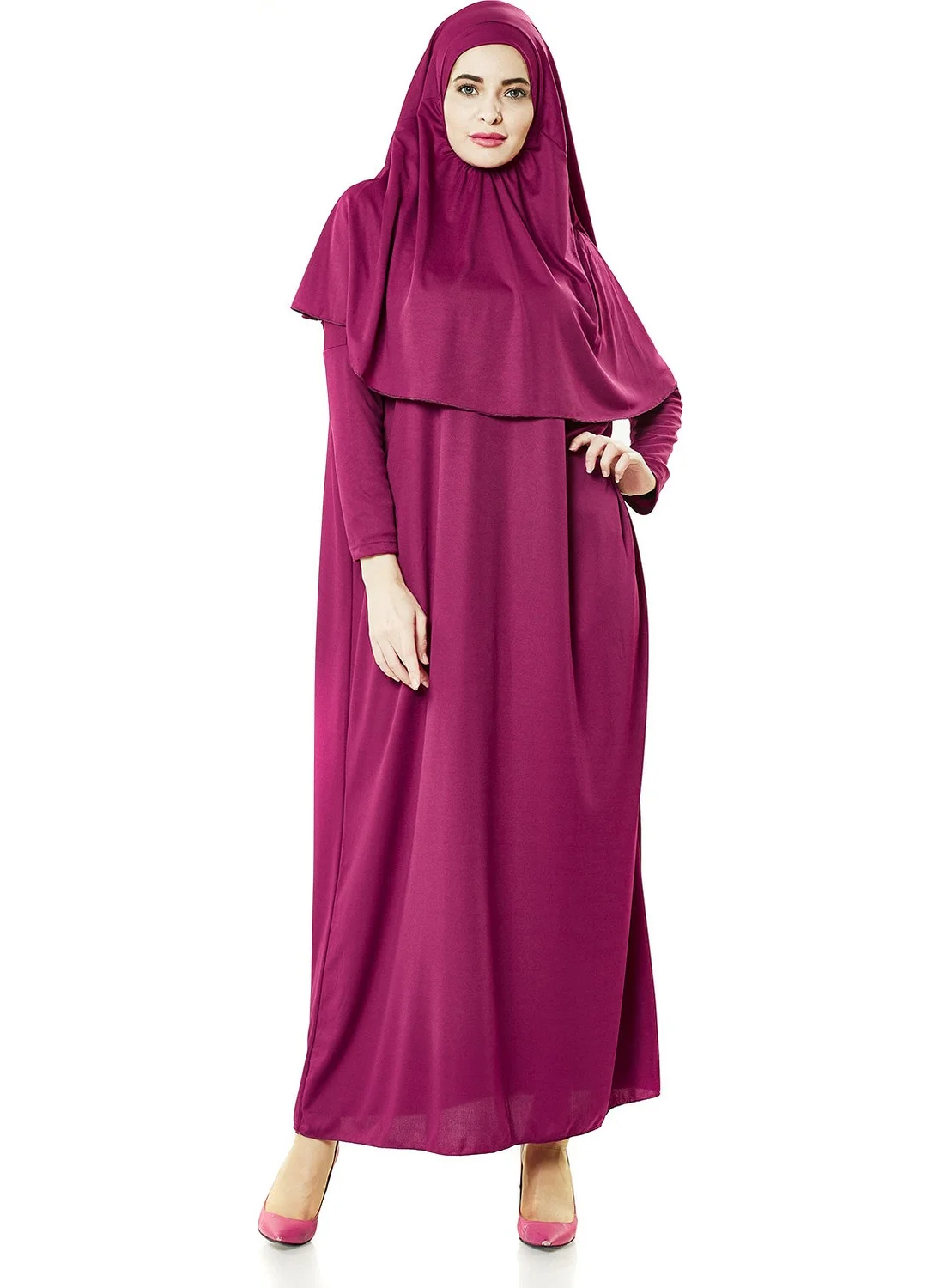 İhvan Ikhwan One Piece Prayer Dress - Fuchsia - 5015