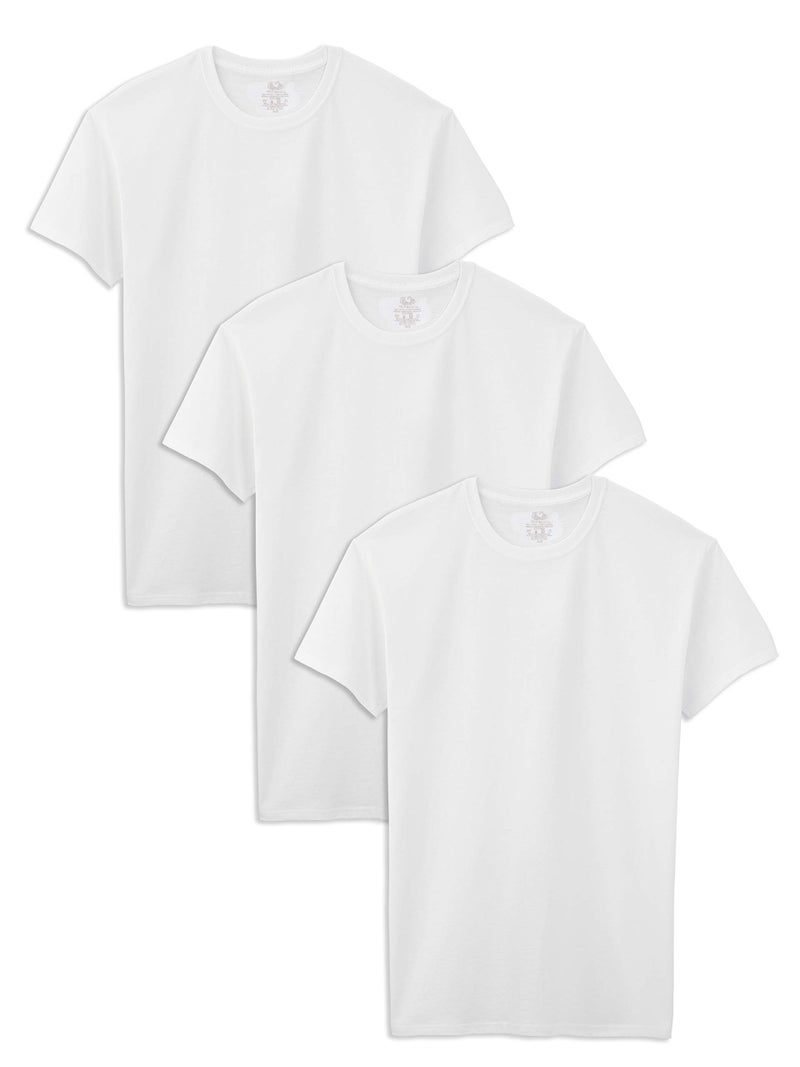 Fruit of the Loom Men's Tall 3 Pack Man White Crew, White, 3XT(XXX-Large Tall ) - Image 4