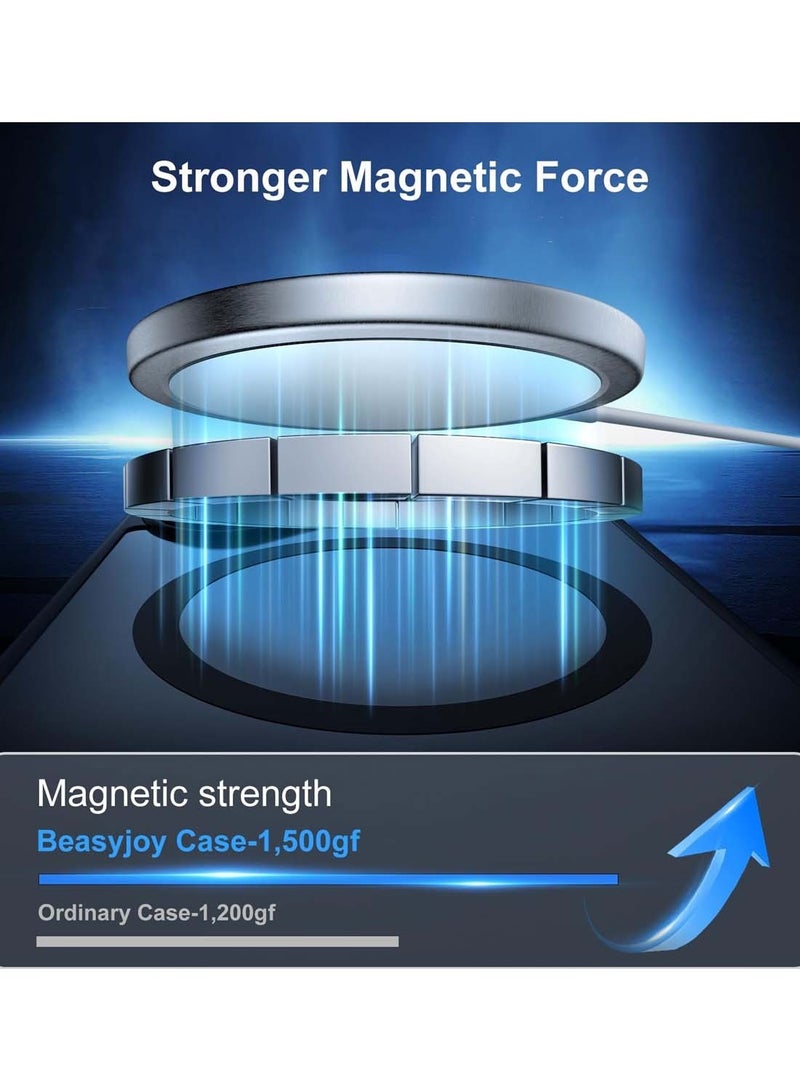 Techie حافظة شفافة مغناطيسية MagSafe لهاتف سامسونج جالاكسي S25 بلس 5G 2025، ظهر صلب نحيف مضاد للصدمات، يدعم الشحن اللاسلكي - Image 5