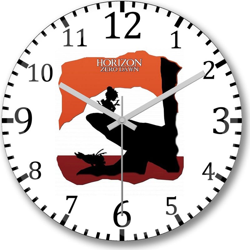 Print Shop Horizon Zero Dawn Wall Clock Curved Real Glass